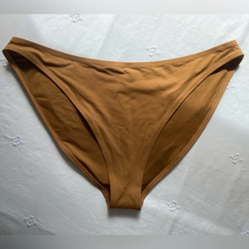 Skims Recycled Swim Mid Coverage Bottoms Almond 3X NWT